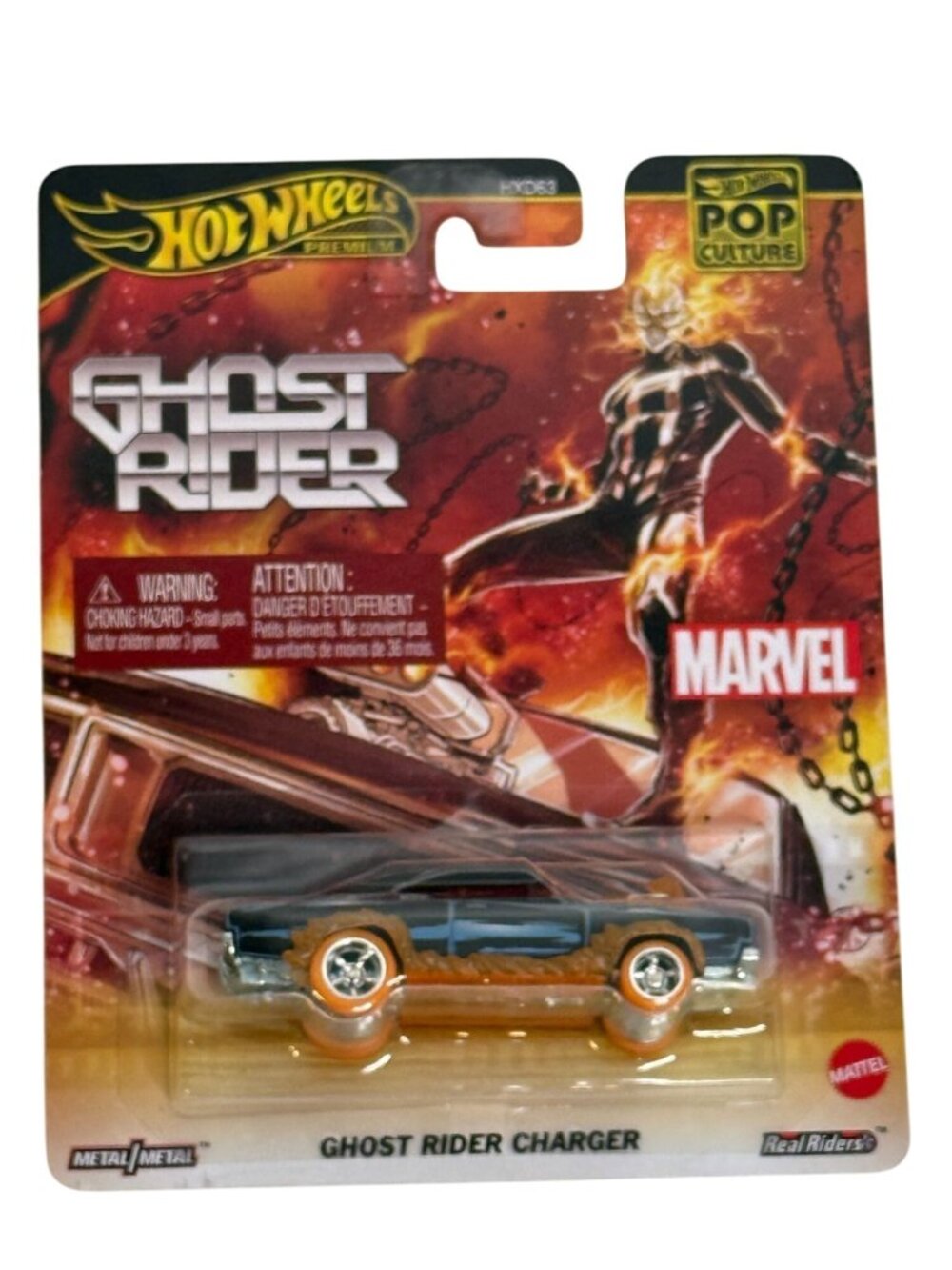 Hot Wheels Ghost Rider Dodge Charger Real Riders Marvel Diecast